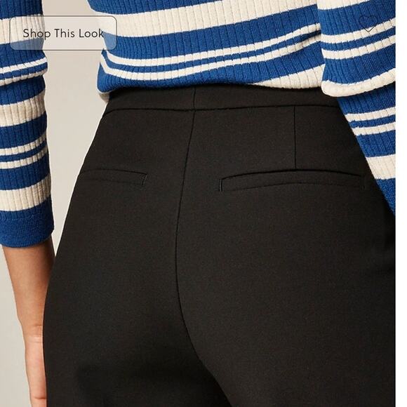 NWT J. Crew Kate Straight-Leg Pant In Four-Season Stretch Black 10 - Picture 4 of 10